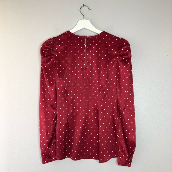 L'Academie The Eleonora Blouse in Ruby Dot - Picture 5 of 6